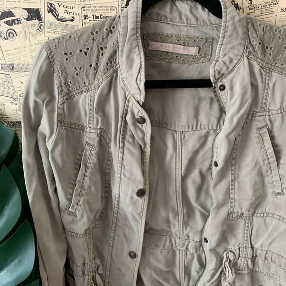 Max jeans green jackets with pockets SZ XS - Picture 2 of 9